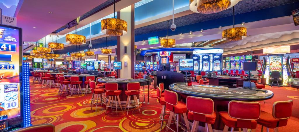 Premium casino chips and cards in warm evening light